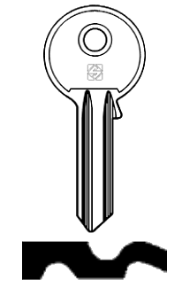 Afbeelding van Silca Cilindersleutel brass ICS1