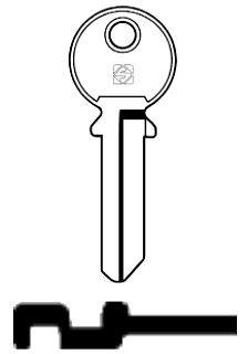 Afbeelding van Silca Cilindersleutel staal ITO2