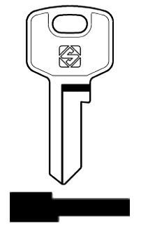 Afbeelding van Silca Cilindersleutel brass ITO3R