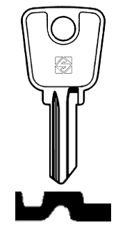 Afbeelding van Silca Cilindersleutel brass LW12R