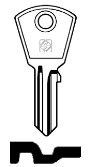 Afbeelding van Silca Cilindersleutel brass LW15