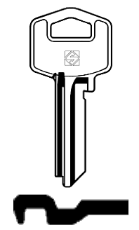 Afbeelding van Silca Cilindersleutel brass LW18