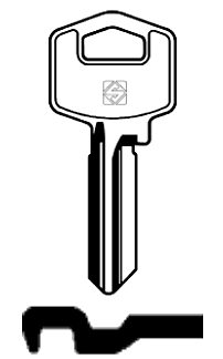 Afbeelding van Silca Cilindersleutel brass LW19