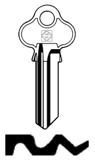 Afbeelding van Silca Cilindersleutel brass LW20