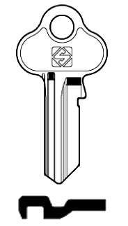 Afbeelding van Silca Cilindersleutel brass LW34