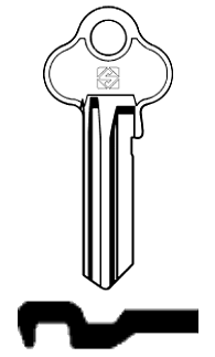 Afbeelding van Silca Cilindersleutel brass LW40