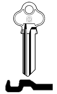 Afbeelding van Silca Cilindersleutel brass LW5R