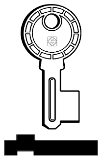 Afbeelding van Silca Cilindersleutel brass MBS301