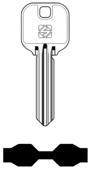 Afbeelding van Silca Cilindersleutel brass MIW12
