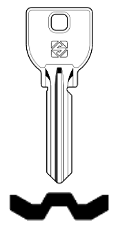 Afbeelding van Silca Cilindersleutel brass MIW14
