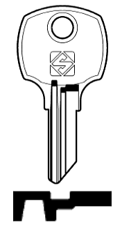 Afbeelding van Silca Cilindersleutel brass NCR12