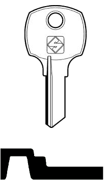 Afbeelding van Silca Cilindersleutel brass NCR9