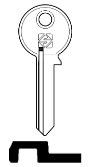 Afbeelding van Silca Cilindersleutel brass NCR1R