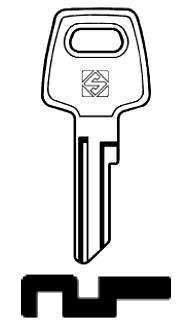 Afbeelding van Silca Cilindersleutel brass NCR2