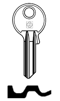 Afbeelding van Silca Cilindersleutel staal OF4R