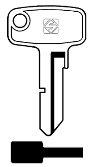 Afbeelding van Silca Cilindersleutel brass OLT2