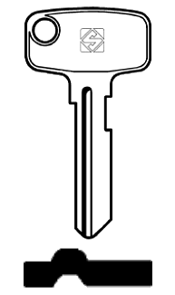 Afbeelding van Silca Cilindersleutel brass OLT6R