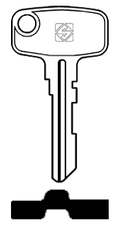 Afbeelding van Silca Cilindersleutel brass OLT8R