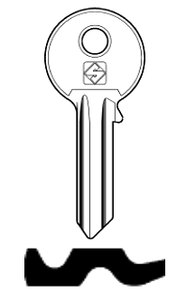 Afbeelding van Silca Cilindersleutel brass PC1R