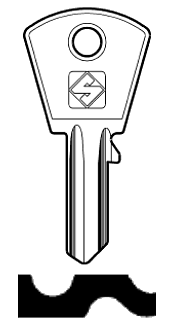 Afbeelding van Silca Cilindersleutel brass PC3R