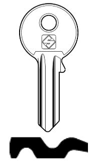 Afbeelding van Silca Cilindersleutel brass PC4