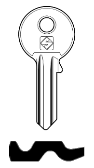 Afbeelding van Silca Cilindersleutel brass PC4R