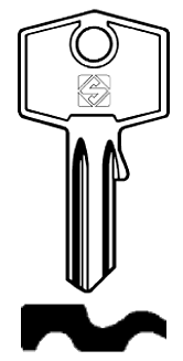 Afbeelding van Silca Cilindersleutel brass PC7