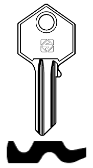 Afbeelding van Silca Cilindersleutel staal PC11R