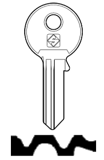 Afbeelding van Silca Cilindersleutel staal PC18R