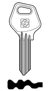 Afbeelding van Silca Cilindersleutel brass PC27