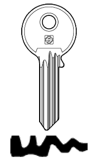 Afbeelding van Silca Cilindersleutel brass PC33R