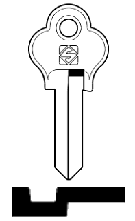 Afbeelding van Silca Cilindersleutel brass PDO2