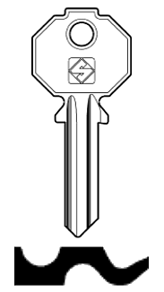 Afbeelding van Silca Cilindersleutel brass PF073