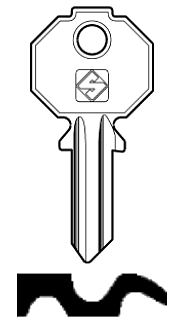 Afbeelding van Silca Cilindersleutel staal PF070