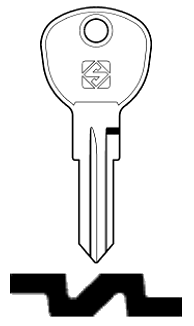 Afbeelding van Silca Autosleutel z/plastic kop staal FOT3