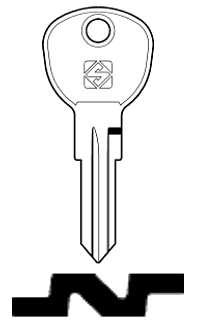 Afbeelding van Silca Autosleutel z/plastic kop staal FOT3R