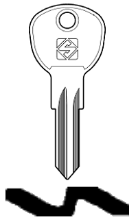 Afbeelding van Silca Autosleutel z/plastic kop staal FOT5R