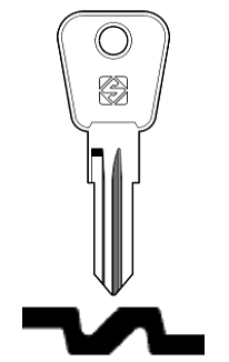 Afbeelding van Silca Autosleutel z/plastic kop staal FOT6