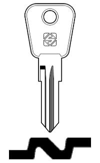 Afbeelding van Silca Autosleutel z/plastic kop staal FOT6R