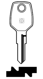 Afbeelding van Silca Autosleutel z/plastic kop staal GHE6