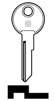 Afbeelding van Silca Autosleutel z/plastic kop staal GW1