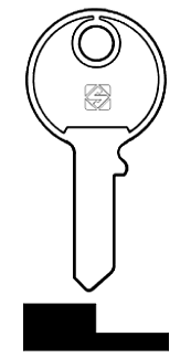 Afbeelding van Silca Autosleutel z/plastic kop staal H1