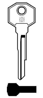 Afbeelding van Silca Autosleutel z/plastic kop staal HM2