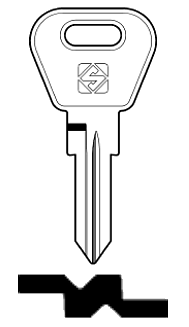 Afbeelding van Silca Autosleutel z/plastic kop staal IM5R