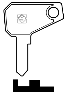 Afbeelding van Silca Autosleutel z/plastic kop staal ISU1R