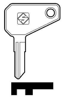 Afbeelding van Silca Autosleutel z/plastic kop staal ISU4