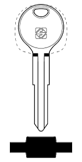 Afbeelding van Silca Autosleutel z/plastic kop brass ISU5