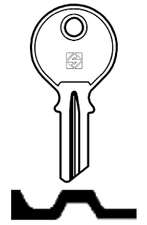 Afbeelding van Silca Autosleutel z/plastic kop staal LAP4R