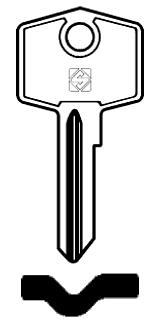 Afbeelding van Silca Autosleutel z/plastic kop staal LM1