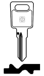 Afbeelding van Silca Autosleutel z/plastic kop staal LS9R